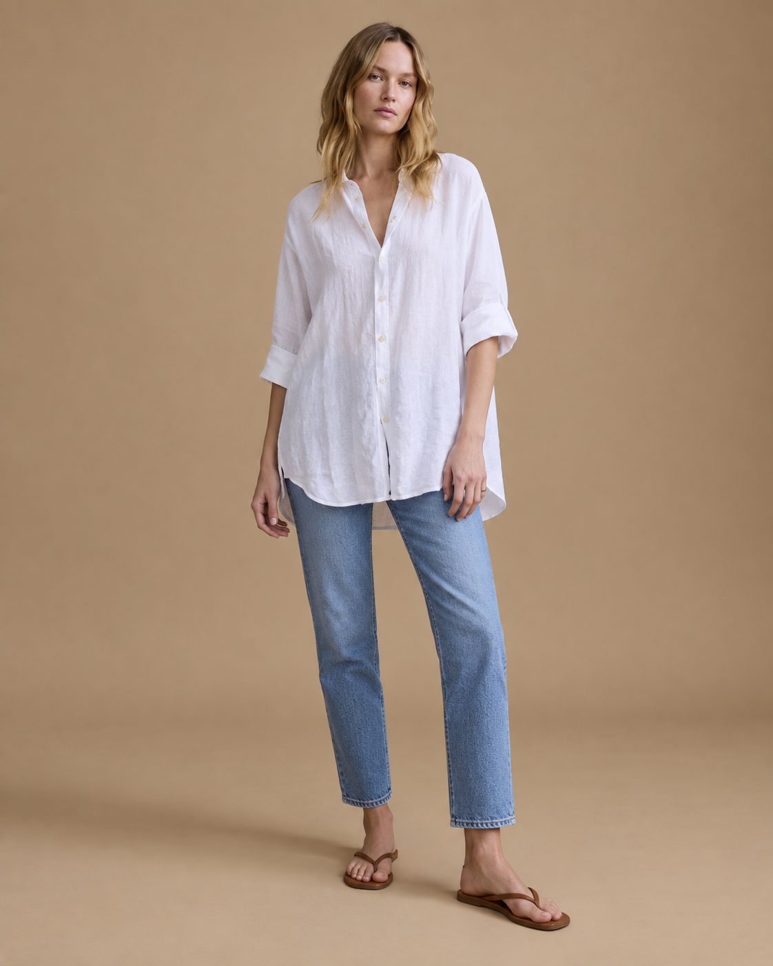 Blusa Bruma de lino RAIZO, vista posterior