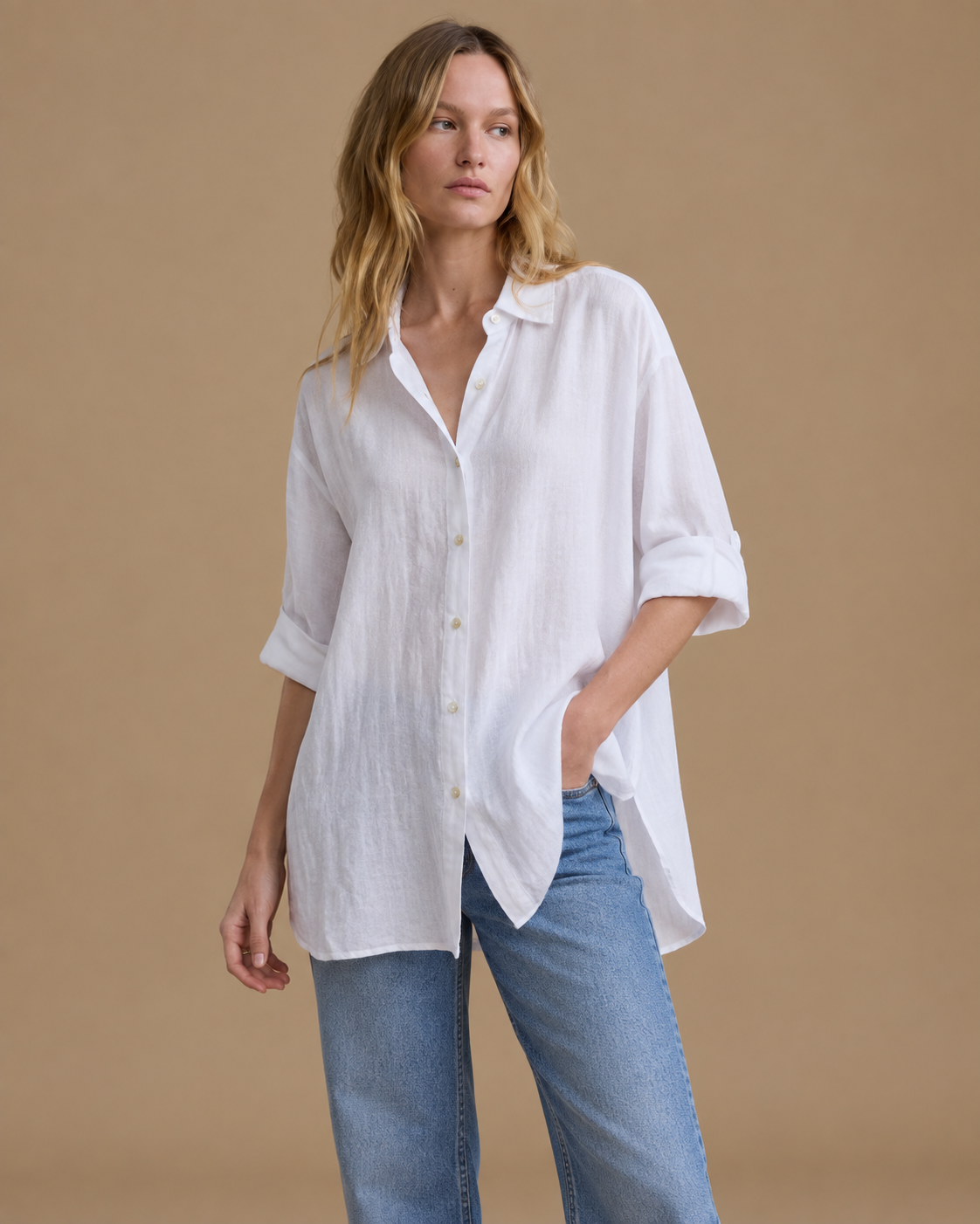 Blusa Bruma de lino RAIZO, vista frontal