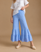 Pantalón Cauce RAIZO en lino color Azul Cielo, calce completo