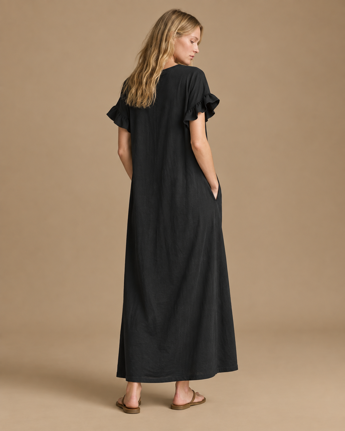 Vestido Trama Serena RAIZO color negro, vista frontal